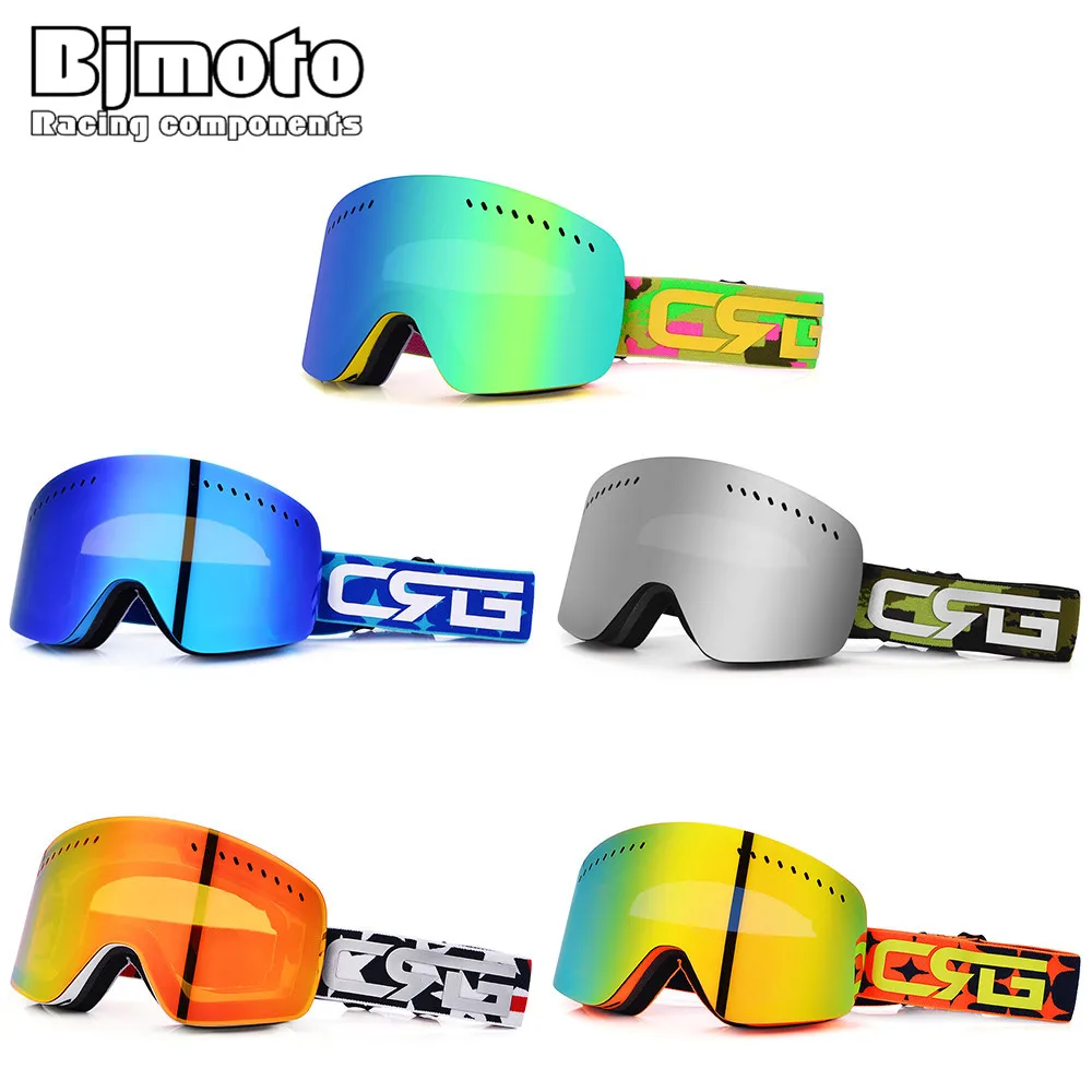 BJMOTO профессиональные мульти лыжные очки 2 двойные линзы противотуманные