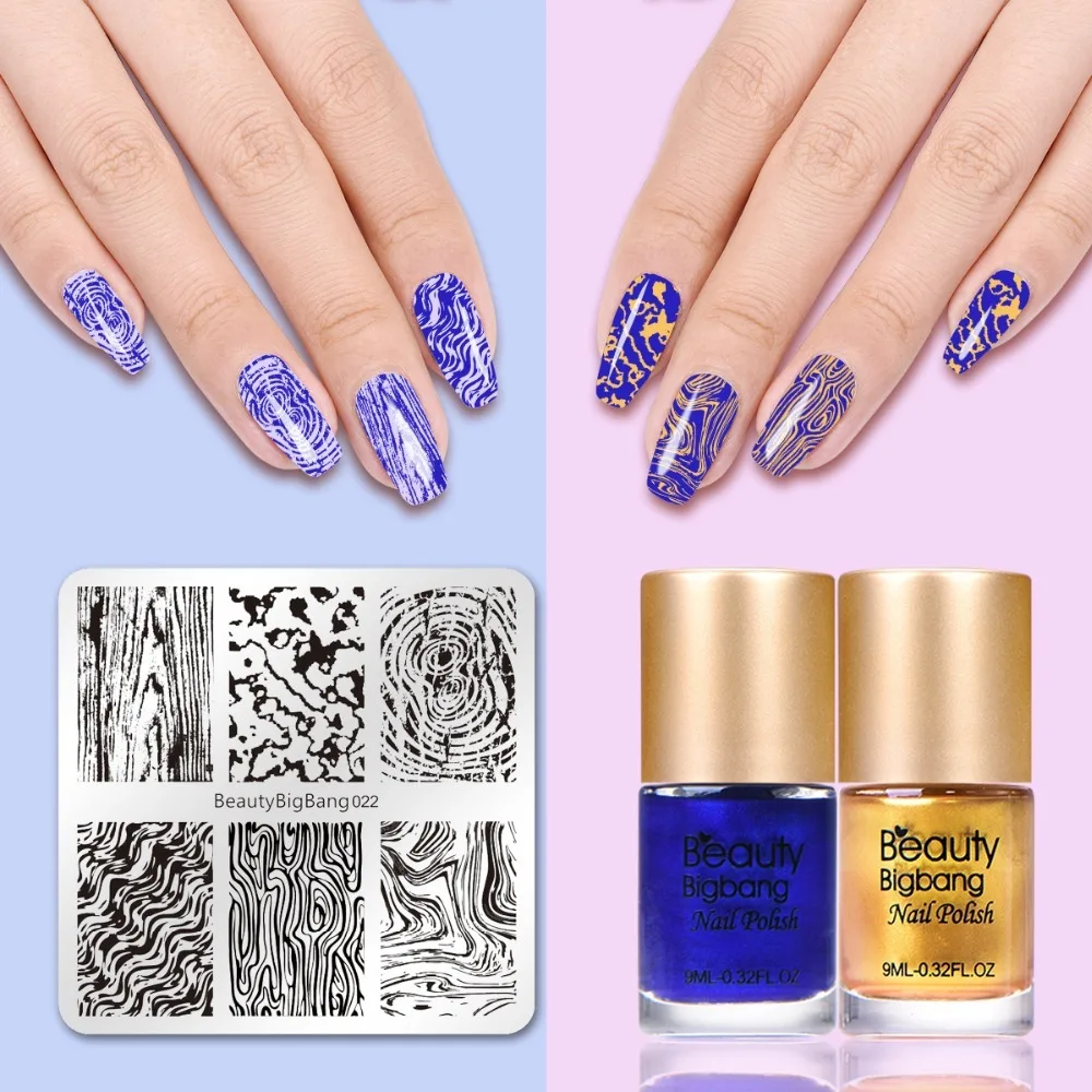 BeautyBigBang 10 шт./компл. для штамповки ногтей стартер квадратные пластины для стемпинга ногтей чехол прозрачная резиновая стемпер с 2 шт. штамповки, снимаемые замачиванием