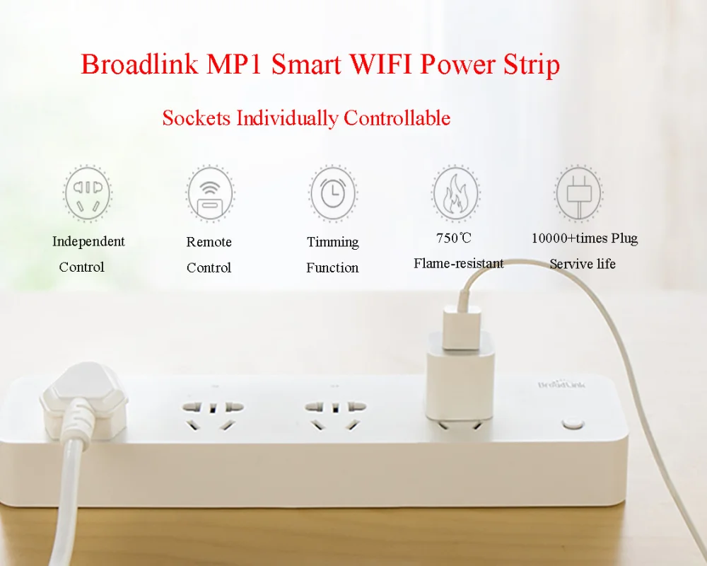 Broadlink MP1 2 Wi Fi Мощность полосы розетка разъем расширения с EU/US/UK/АС адаптер