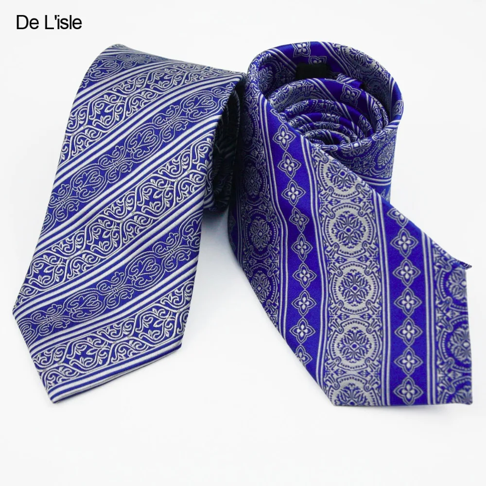 

Chinese Blue and White Porcelain Style Jacquard Silk Waterproof Necktie Oriental Vintage Handmade Business Tie
