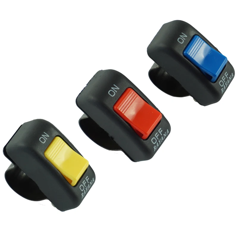 

12V 7/8'' 22mm Motorcycle Handlebar ON-OFF Button Switch for LED Headlight Fog Light Motorcycle Switches Accessory