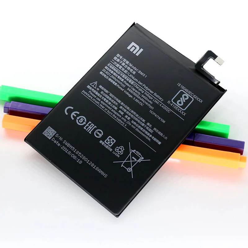 Оригинальный аккумулятор Xiaomi Mi Max 3 BM51 5500 мАч для Max3 MI Высокое качество запасная