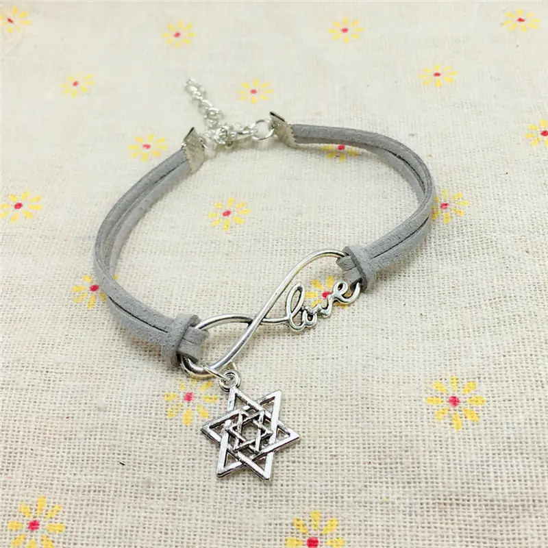 19 различные Цвет Новый Винтаж бесконечность любви гексаграмма веревки ручной