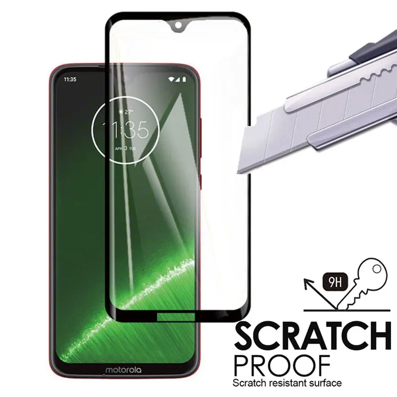 9D полностью проклеенное закаленное стекло для Moto G7 Plus power Play, Защита экрана для Motorola Moto G 7 7play 7power 7plus G7 power glass