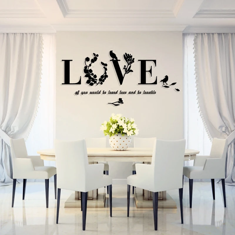 В виде цветных шариков модный 3D стерео обои стикер на стены любовь для домашнего