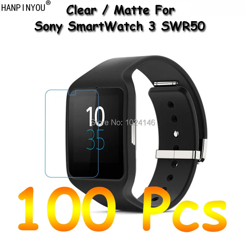 100 шт для Sony SmartWatch 3 SWR50 новая HD Прозрачная/Антибликовая матовая защитная пленка с