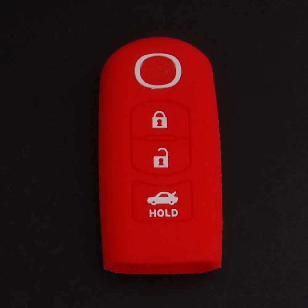 

50PCS Mix color Silicone Remote Key Case Holder Cover Bag Shell For 3 6 5 cx-5 cx-7 Smart Fob 3Button