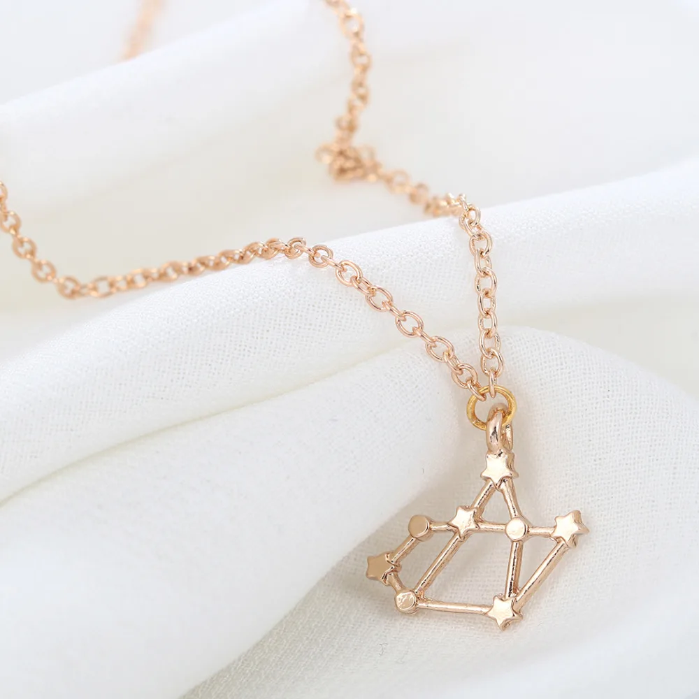 Золотое ожерелье Kinitial со знаками Зодиака подвеска чокер с созвездиями зодиака