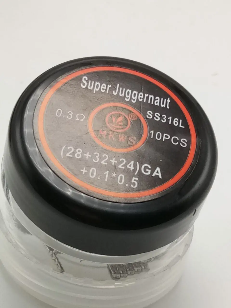 Готовые катушки MKWS Juggernaut A1 SS316L 10 шт. 28GA + 32GA 0 45 Ом 3 готовые для RDA RBA RTA вейп