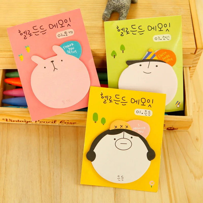 Бесплатная доставка милый Kawaii блокнот кролик липкая бумага Почтовый It Note