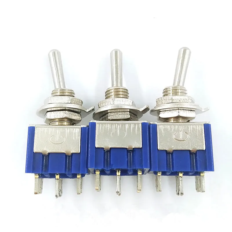 5 шт./лот тумблер Mini DPDT 6A 125 В AC/3A 250 AC 6Pin ВКЛ ВЫКЛ 13*12 7 мм вкл. Переключатель крышка MTS