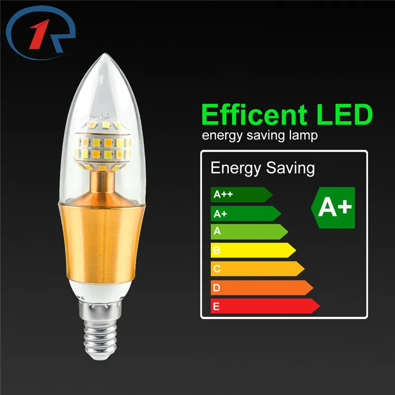 ZjRight E14 светодиодная энергосберегающая лампа 6 Вт 8 10 AC65-260V освещение для интерьера