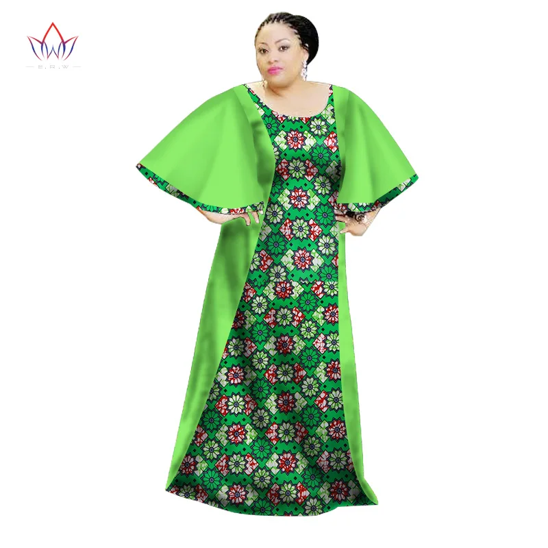 Африканская Дашики платья для женщин 2019 Мода хлопок воск длинные макси размер