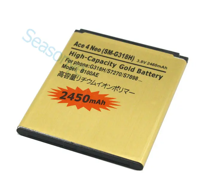 10 шт./лот 2450 мА/ч B100AE EB BG313BBE золото запасная батарея для Samsung Galaxy Ace 3 ACE 4 Neo S7270 S7272 S7898
