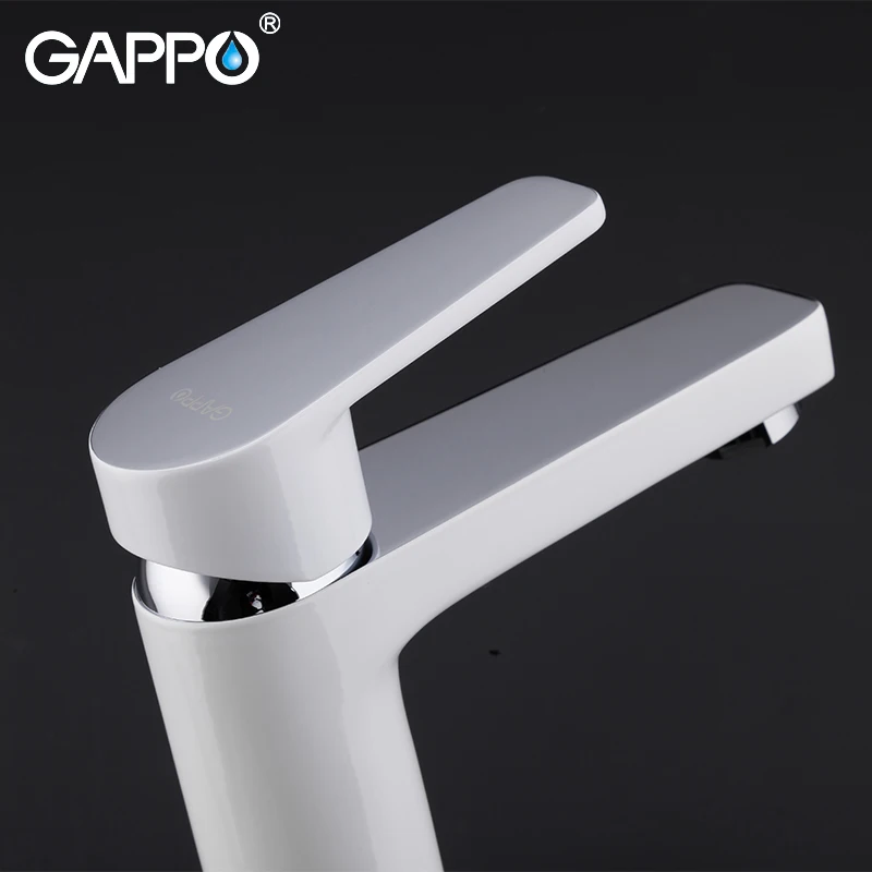 Gappo white bathroom basin faucets deck mounted cold and hot water single handle Brass Home Brand Improvement | Обустройство дома