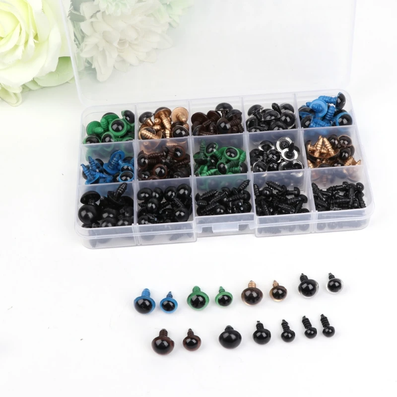 264 шт. 6 12 мм безопасные глаза медведь кукла животное валяние игрушка Крафт черный