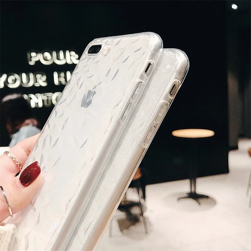 Алмаз текстура чехол для samsung galaxy A30 A50 A40 A70 J4 J6 S8 S9 плюс S10 Lite A7 A9 мягком переплете Роскошные прозрачные ультратонкие