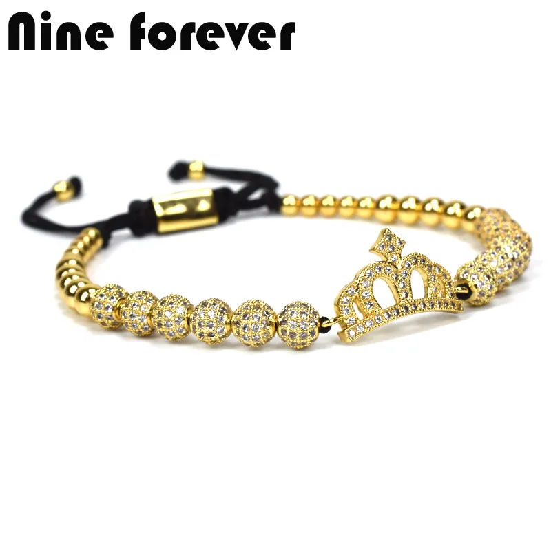 Nine forever jewelry корона очаровательный браслет мужские браслеты с пальмовым глазом