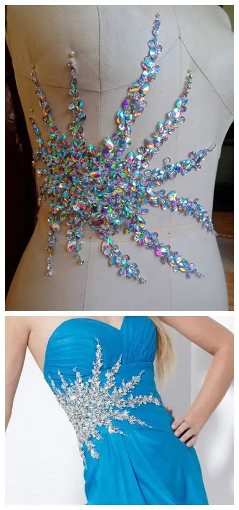 A122 прозрачные цветные нашивки ручной работы AB аппликация в форме бабочки