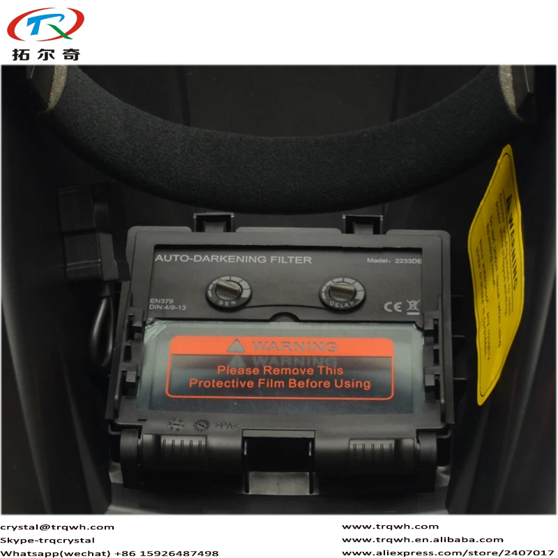 

TRQWH GD Series Auto Darkening Welding Helmet Welder Cap Electric Welding Mask Tig Mig Arc Mag Eyes Full Face Protection Glove