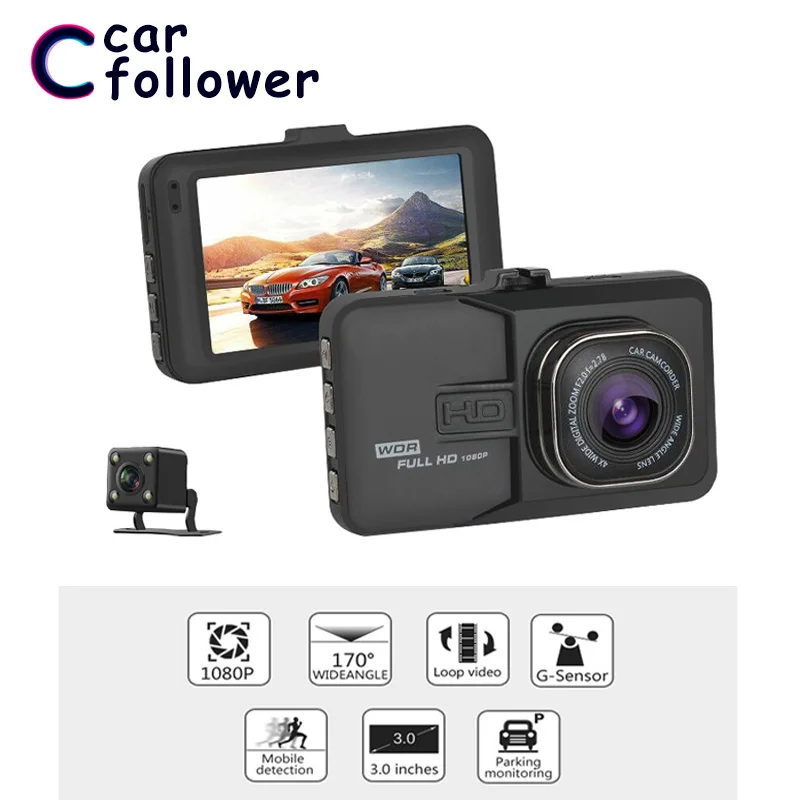Full HD 1080P Автомобильный видеорегистратор 3 0 дюймовый IPS экран Автомобильная камера
