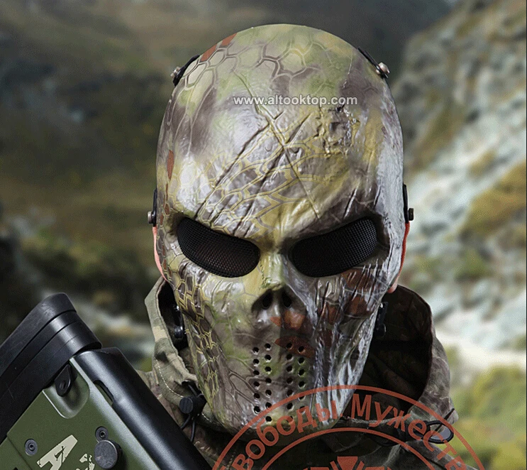 Бесплатная доставка камуфляж тактический маска военные маневры Пейнтбол Маска