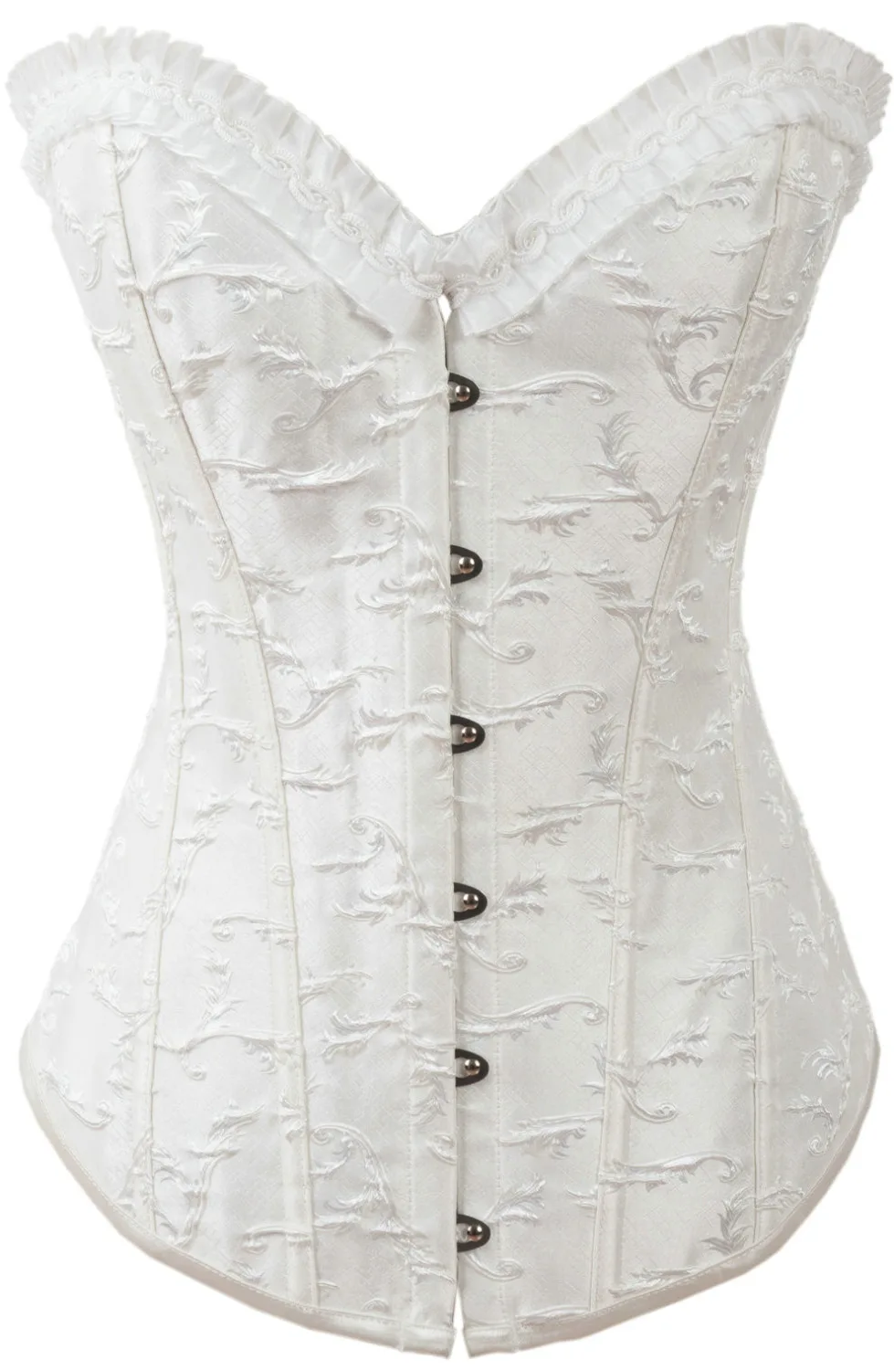 

S-XXL Fashion Sexy Bride Corset Gothic Brocade Lace Wedding Corset Women Bustier Outwear Overbust Corset Top