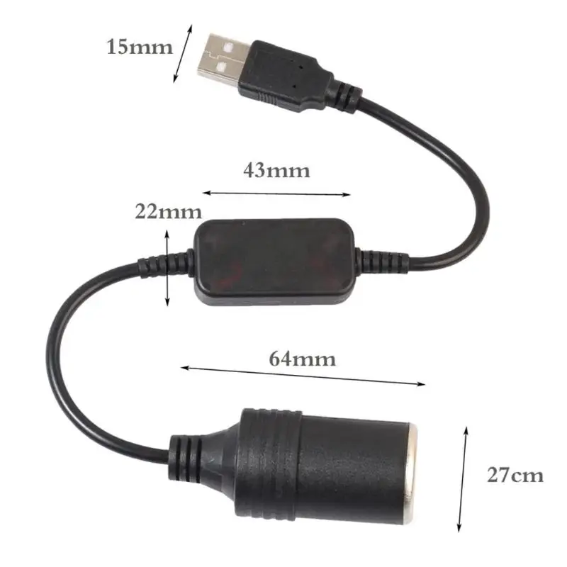 1 шт. 5 В 2 А USB в 12 8 Вт гнездо для прикуривателя штекер адаптер конвертер автомобиля