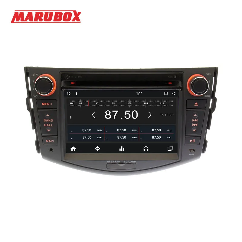 MARUBOX 7A106MT8,Штатное головное устройство для Toyota RAV4,2005-2013 на ОС Android 8.1,Восьмиядерный процессор Allwinner T8,Оперативная 2GB,Встроенная 32GB,1024х600 7", Поддержка GPS+ Глонасс,DVD, Bluetooth,Радио