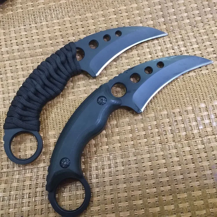 Karambit нож 7CR17 лезвие веревка ручка острый кемпинг выживания тактический карманный коготь мульти переносной ежедневный спасательный инструмент