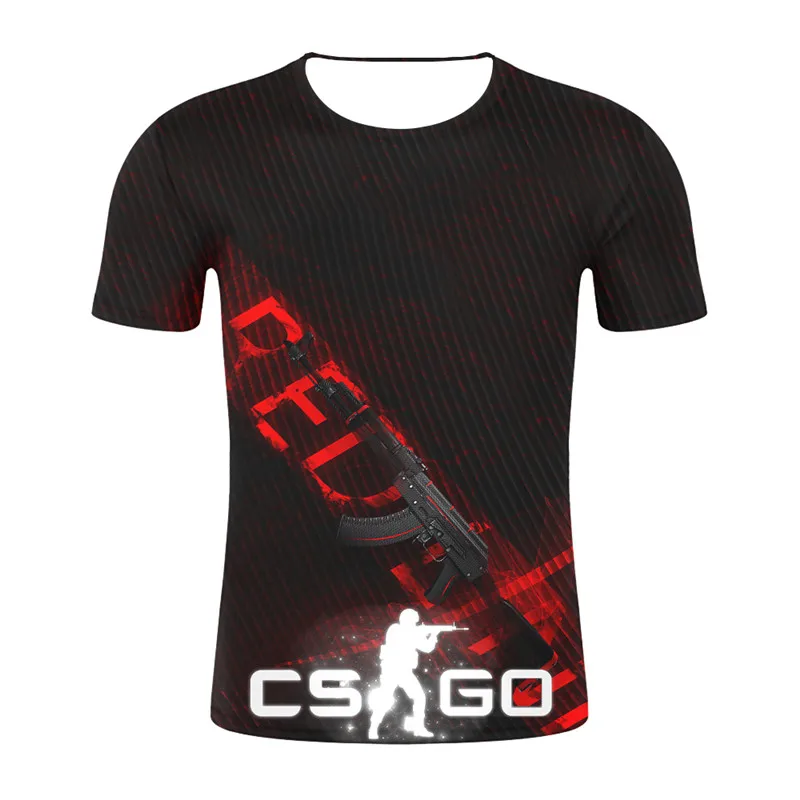 2019 футболка для геймеров с противовесным ударом по всему миру CSGO 3D мужская
