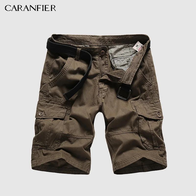 

CARANFIER Cargo Shorts Men summer new Classic shorts man solid loose cotton Work shorts Brand Straight shorts hot sale men Cloth