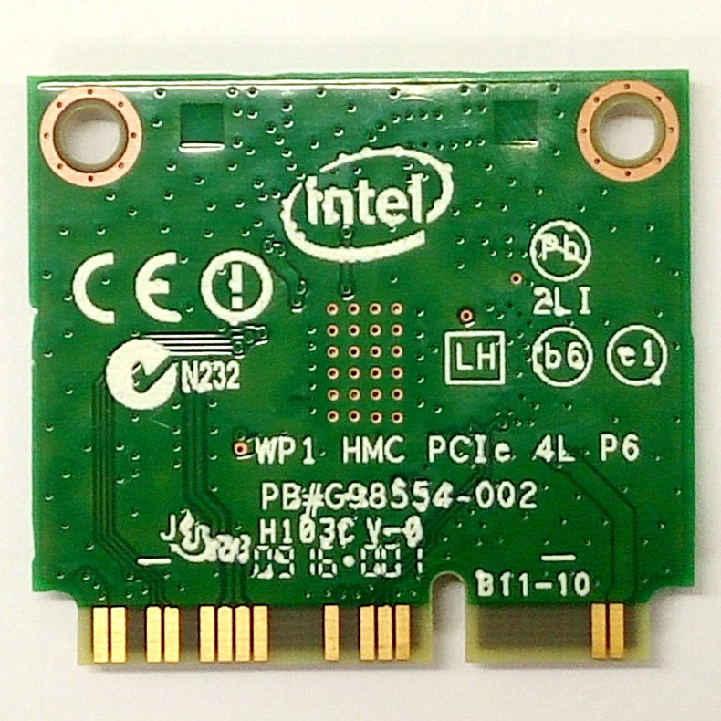 Мини PCI-e Wifi Беспроводная bluetooth карта для ноутбука двухдиапазонный 2 4 ГГц + 5 Intel