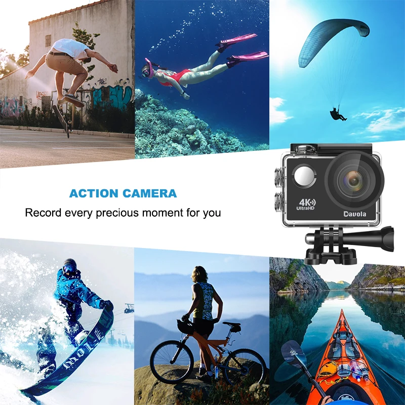 Экшн К камера 4 Спортивная водостойкая подводная Davola HD 1080 P Мини wifi go открытый