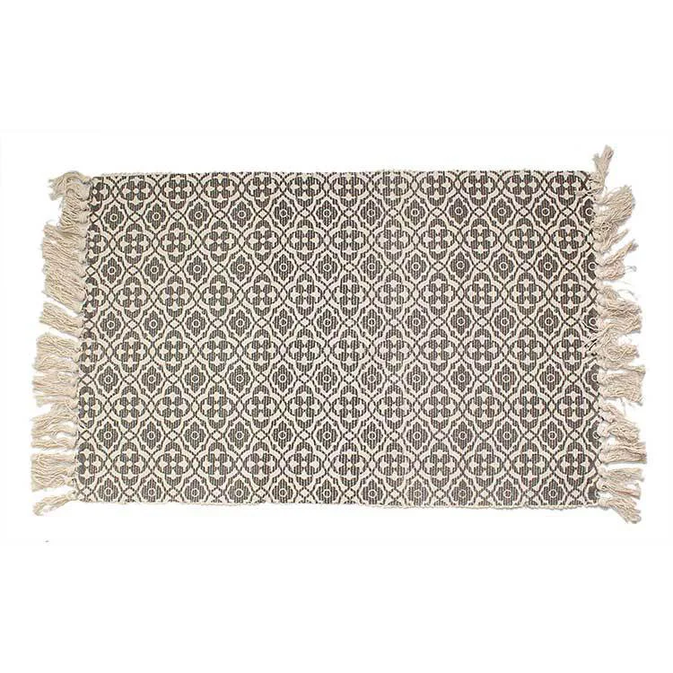 Lace Тканый хлопчатобумажный винтажный коврик с кисточками в богемном стиле, геометрический индийский ковер в полоску, машинная стирка, коврики для гостиной/спальни - Цвет: Lace