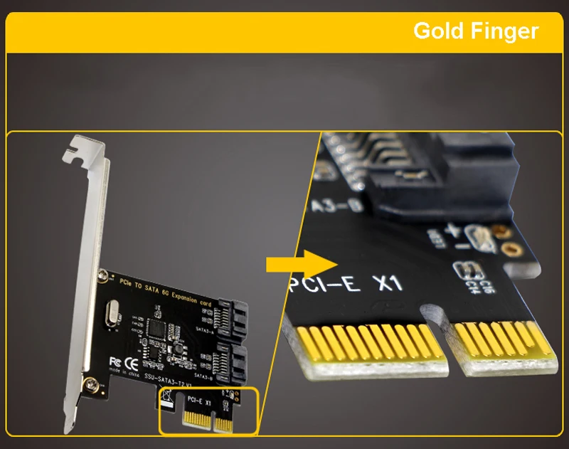 Платы расширения H1111Z PCI-E SATA 1X 4X 8X 16X PCI-E PCI Express to SATA 3,0 с 2 портами SATA III 6 Гбит/с