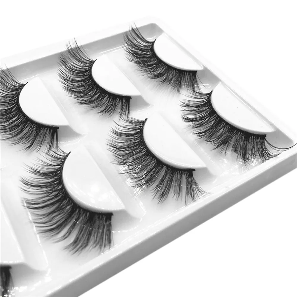 Handmade 5 Pair Full Strip Lashes Luxury 3D False Fluffy Eyelashes Long Natural Party 2U0831 | Красота и здоровье