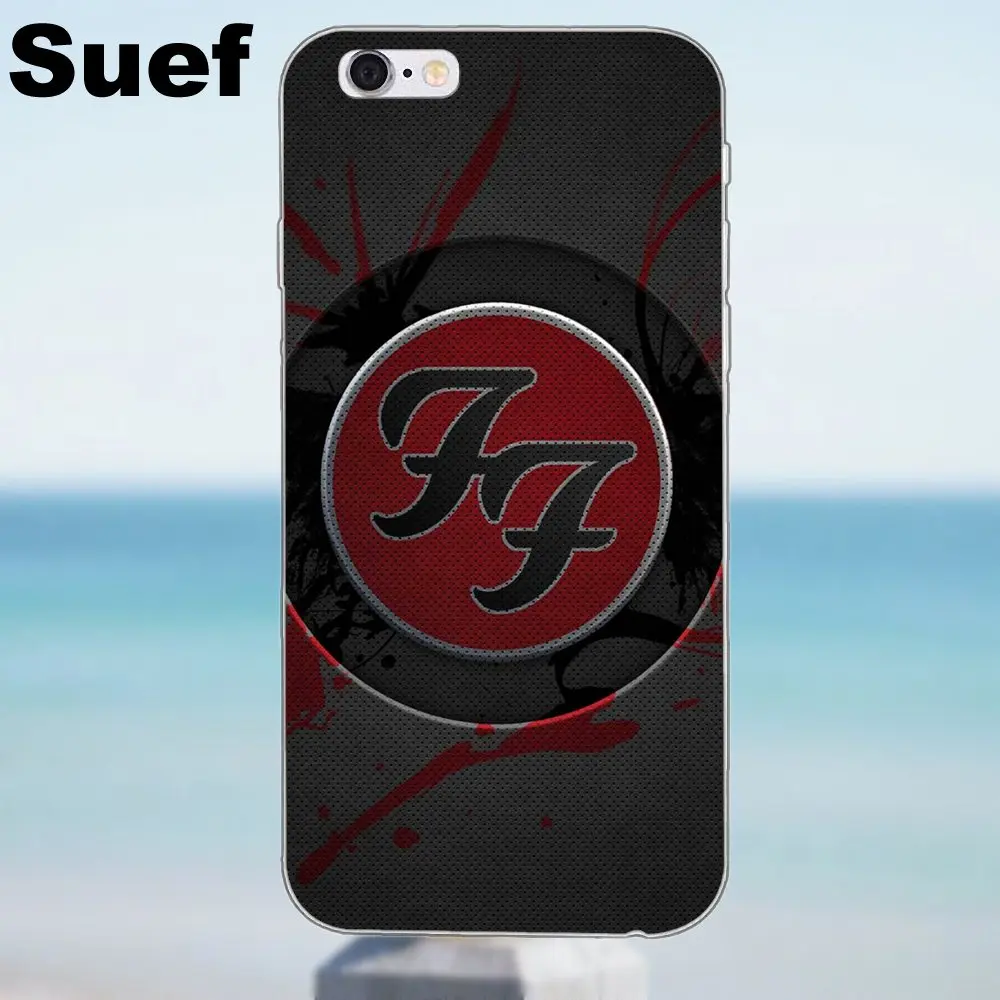 Suef TPU крутой лучший чехол для iPhone 4 4S 5 5S 5C SE 6 6S 7 8 Plus X Samsung Galaxy J1 J3 J5 J7 A3 A5 2016 2017 Foo Fighter |