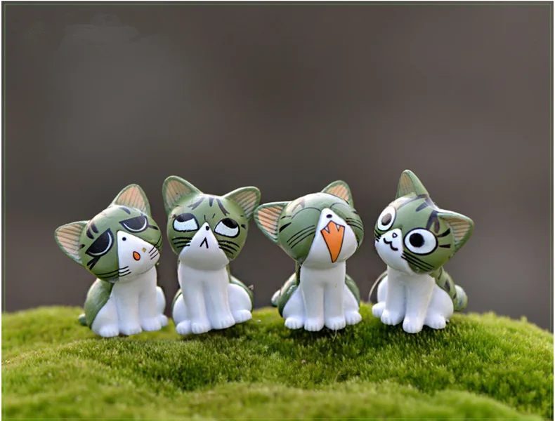 (8 шт./лот) миниатюрные игрушки с сыром котом милые модели детские 2 3 см ПВХ