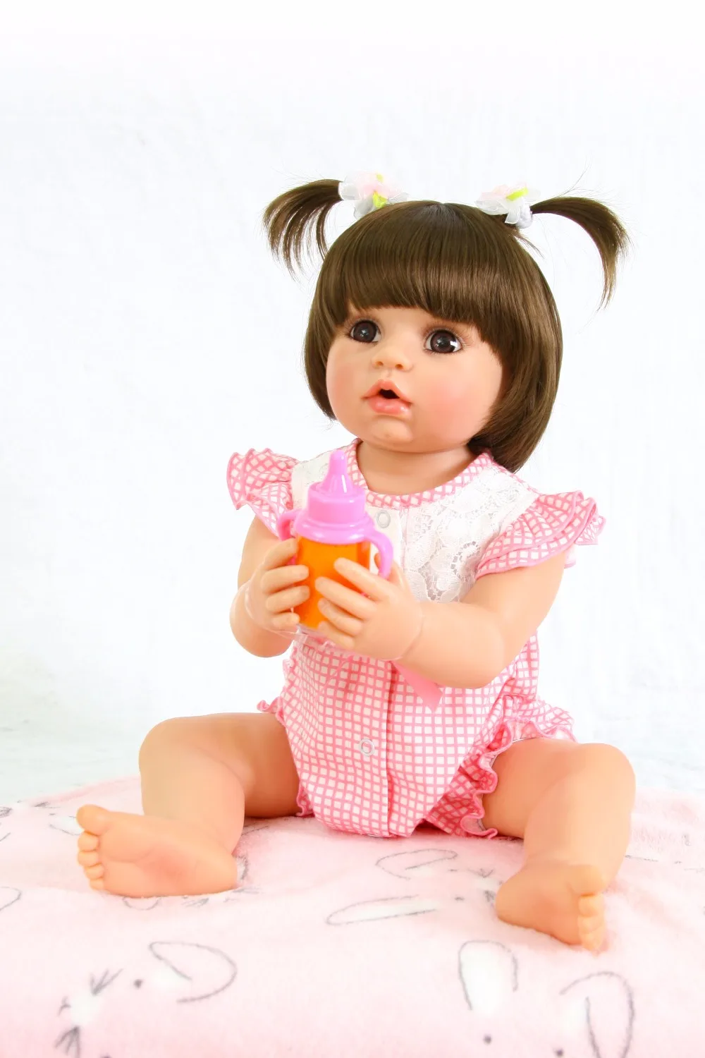 

55cm Full Body Silicone Reborn Baby Doll For Girls Vinyl Newborn Princess Babies Doll Birthday Gift Child Bathe Play House Toy