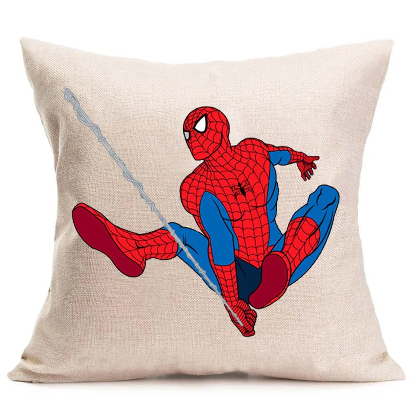 Наволочка в европейском стиле с изображением Человека паука 45*45 толстая
