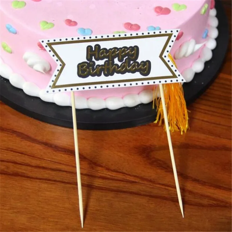 5PCS cake Happy Birthday inserted card birthday Holiday items Practical decorative festive party | Дом и сад