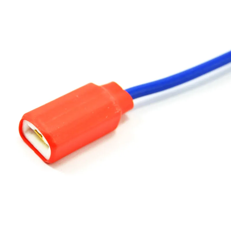 10 шт. H1 H3 универсальная керамическая лампа для фар Разъем Жгут DC 12V - 24V адаптер