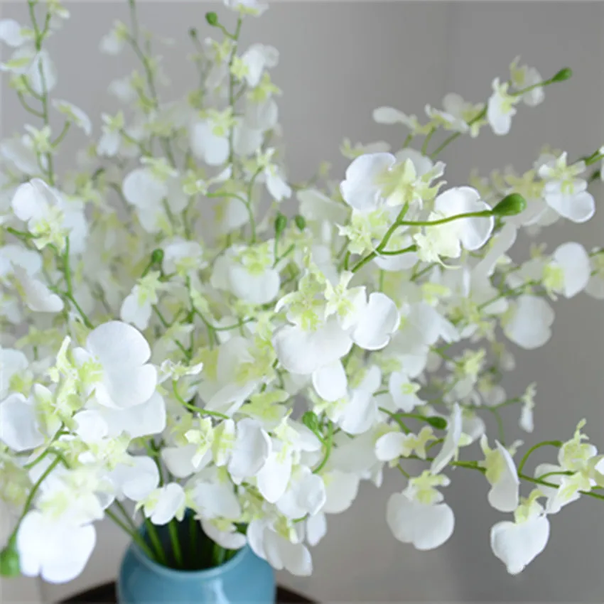 Одна 4 вилки Танцующая Орхидея искусственный цветок новая мода украшение 80 см