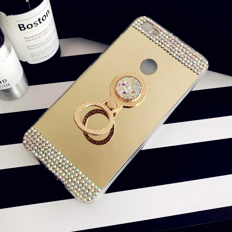 Зеркальный Прозрачный Бампер для Redmi 8A 5 plus чехол с кольцом Xiaomi Mi 9 A2 Lite 8 Note 7 6 pro 5a 8T