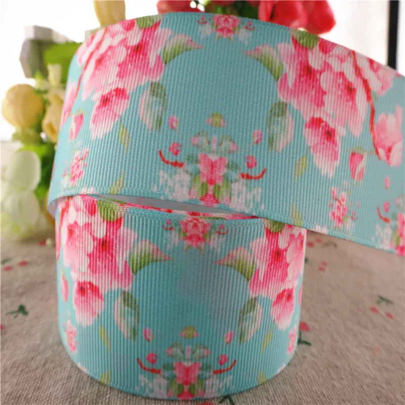 Лента Корсажная с цветочным принтом 1 1/2 дюйма 38 мм 10 ярдов MD18010120|ribbon diy|printed grosgrain