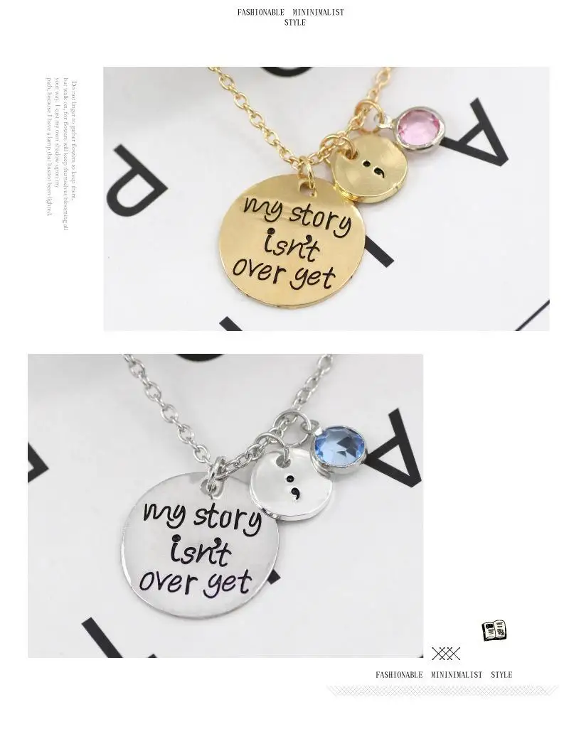 Sangdo Women Lettering Inspiring Cute Round Alloy Pendant Necklace with Chain Christmas Gift | Украшения и аксессуары