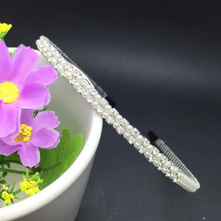 Женские свадебные обручи для волос CC тиара с жемчужинами в виде короны корейский