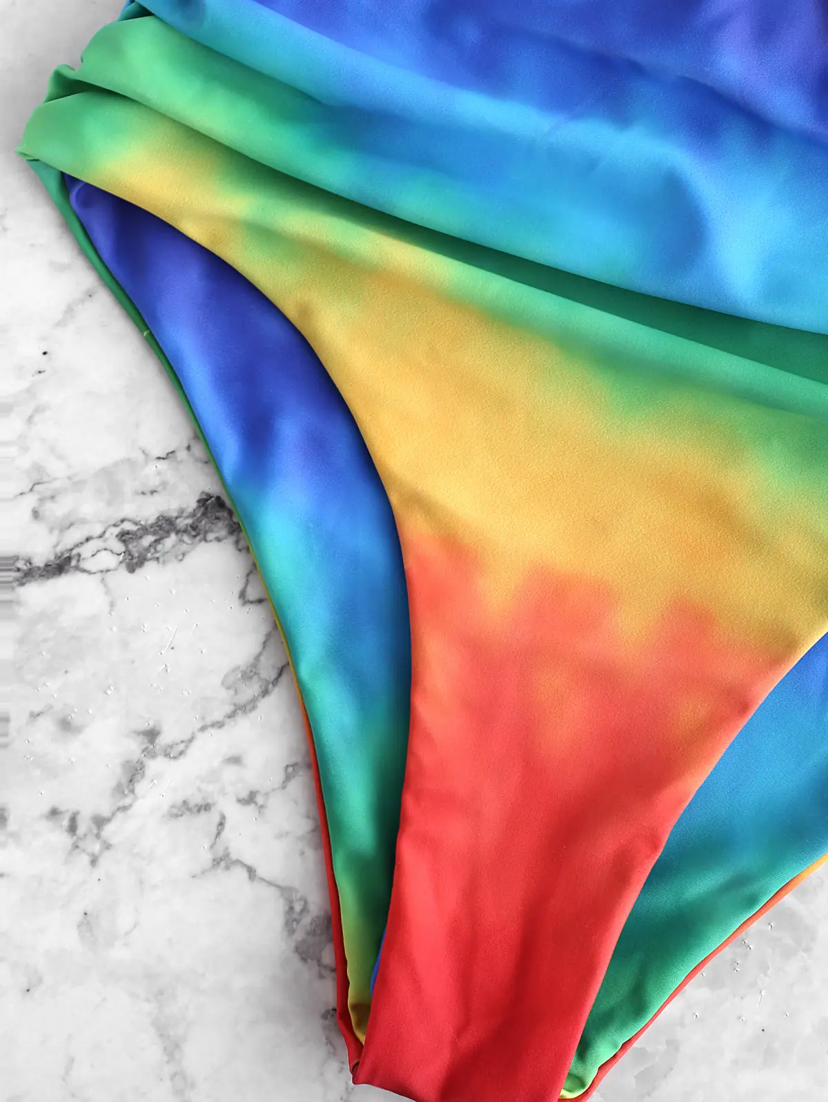 Женский купальник-танкини ZAFUL Tie Dye Knot с высокой талией женский купальный костюм