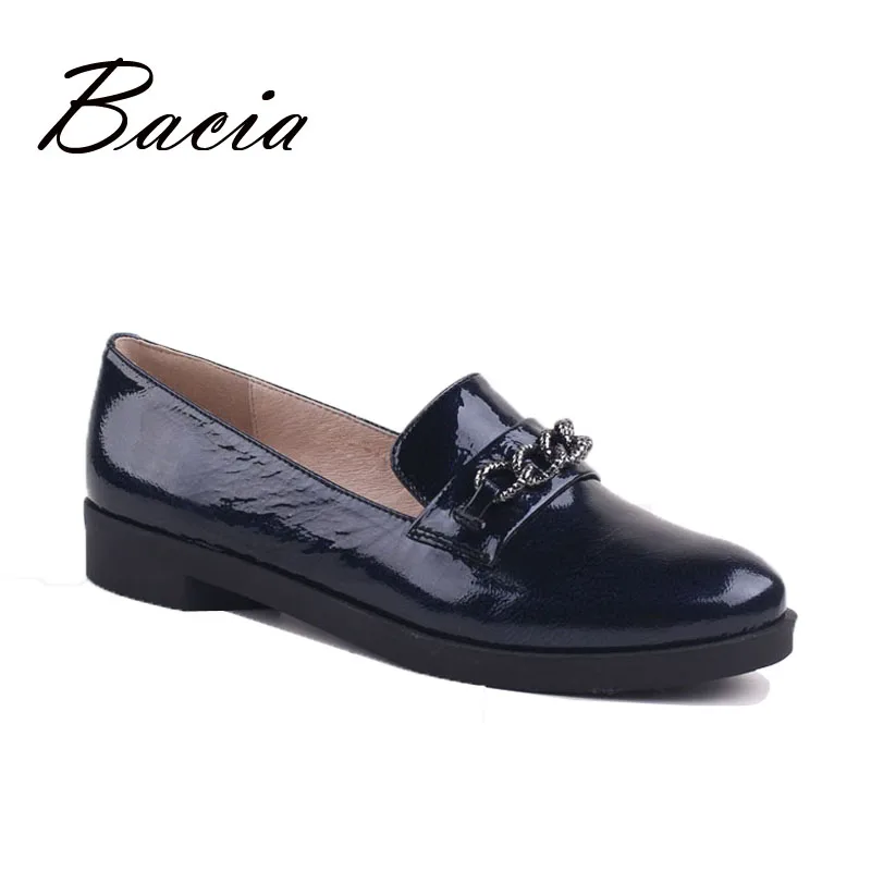 Bacia/Винтажные элегантные туфли из натуральной кожи на плоской подошве женская